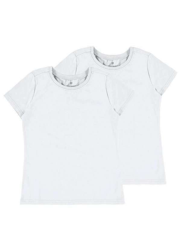 Malwee - Kit com 2 Camisetas Infantil Menina Malwee 1000086761 Branco