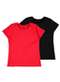 Malwee - Kit com 2 Camisetas Infantil Menina Malwee 1000086761 Vermelho - variação: Vermelho-Preto