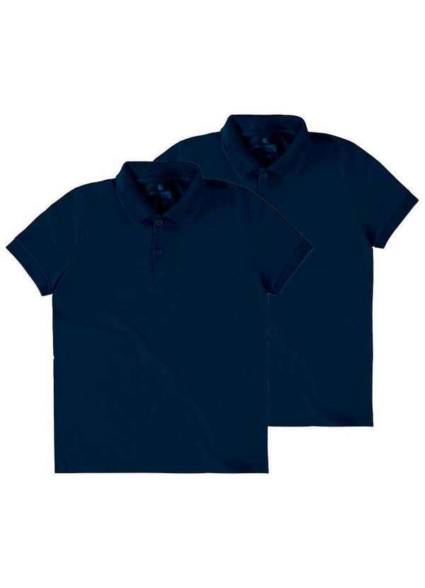 Malwee - Kit com 2 Camisetas Polo Infantil Menino Malwee 1000111119 Marinho