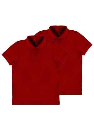 Kit com 2 Camisetas Polo Infantil Menino Malwee 1000111119 - MALWEE