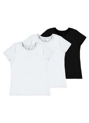 Kit com 3 Camisetas Infantil Menina Malwee 1000086761 - MALWEE