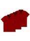 Malwee - Kit com 3 Camisetas Polo Infantil Menino Malwee 1000111119 Vermelho - variação: Vermelho