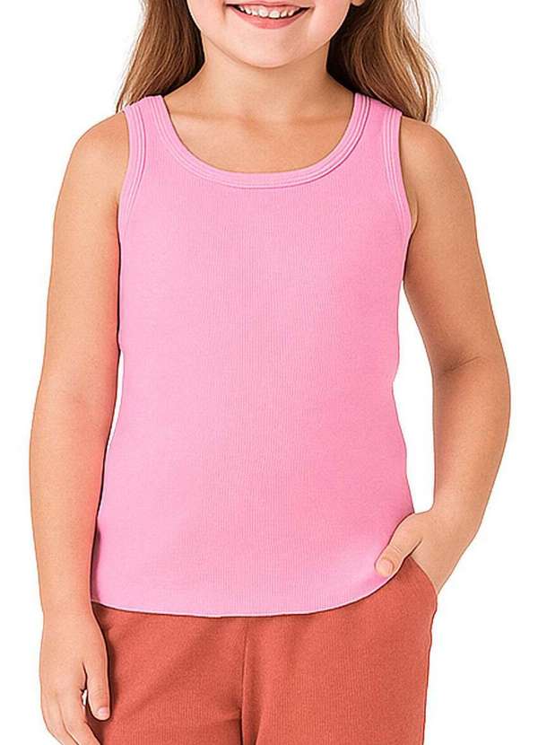 Malwee - Camiseta Regata Infantil Menina Malwee 1000101810 02183-Rosa