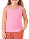 Malwee - Camiseta Regata Infantil Menina Malwee 1000101810 00001-Branco - variação: 02183-Rosa
