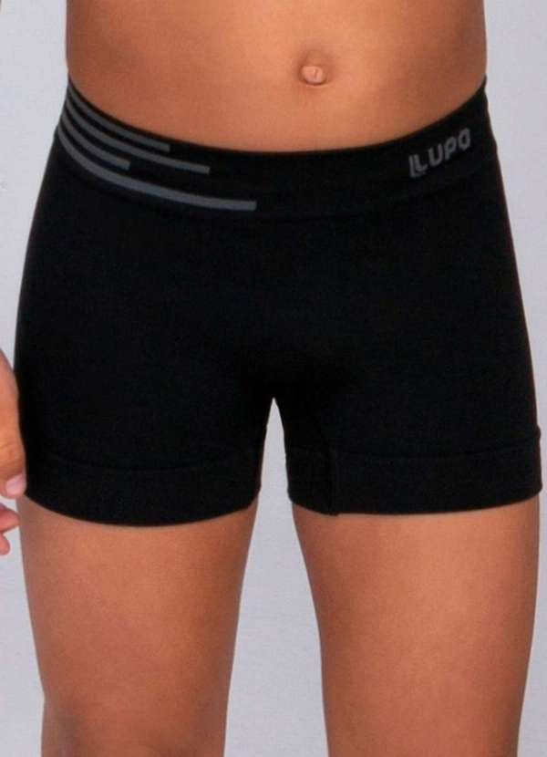 Lupo - Cueca Infantil Boxer Lupinho 132-002 9980-Preto