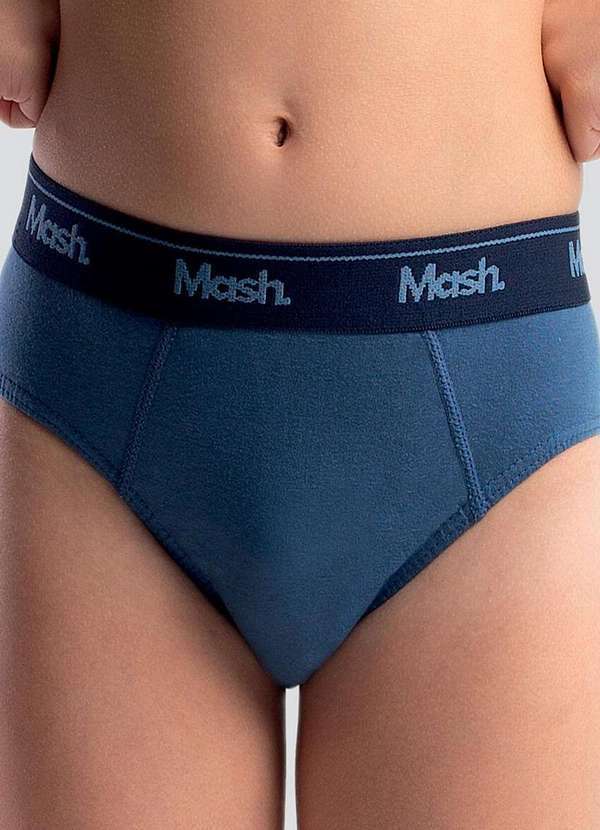 Mash - Cueca Infantil Slip Mash 193.01 Az20-Azul-Jeans