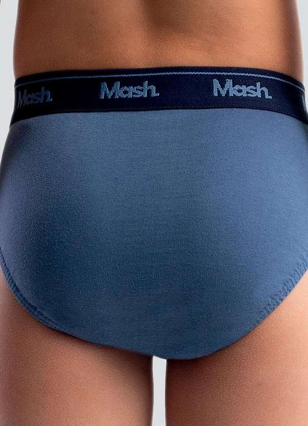 Mash - Cueca Infantil Slip Mash 193.01 Az20-Azul-Jeans 2