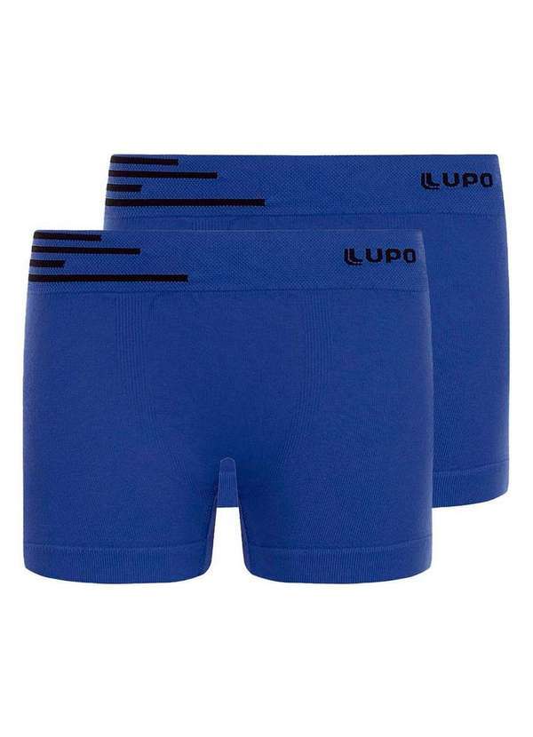 Lupo - Kit com 2 Cuecas Infantil Boxer Lupinho 132-002 Azul