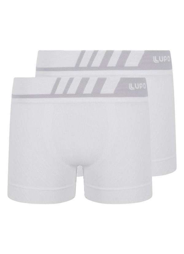 Lupo - Kit com 2 Cuecas Infantil Boxer Lupinho 136-001 Branco
