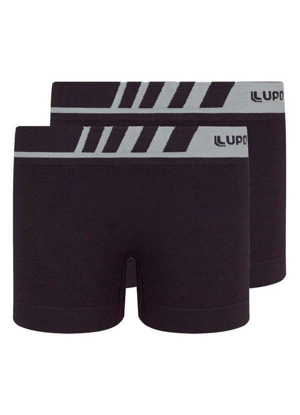 Lupo - Kit com 2 Cuecas Infantil Boxer Lupinho 136-001 Preto
