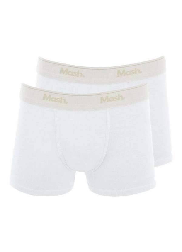 Mash - Kit com 2 Cuecas Infantil Boxer Mash 190.03 Branco