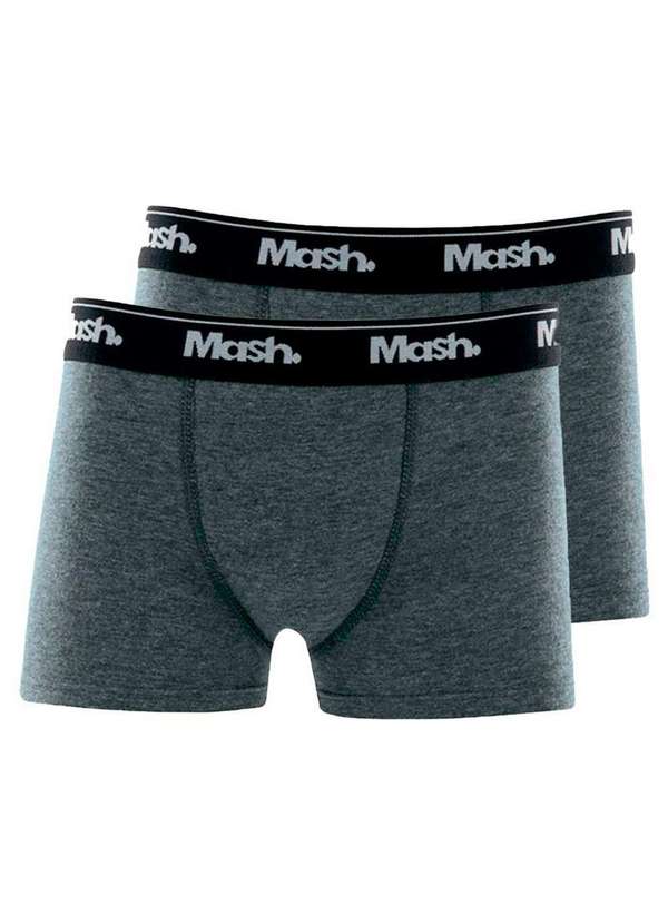 Mash - Kit com 2 Cuecas Infantil Boxer Mash 190.03 Cinza