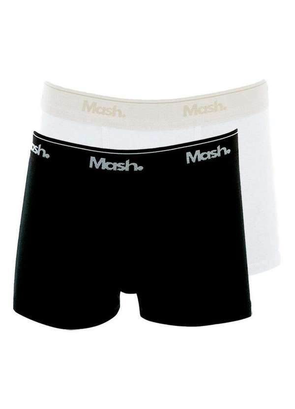 Mash - Kit com 2 Cuecas Infantil Boxer Mash 190.03 Preto-Branco