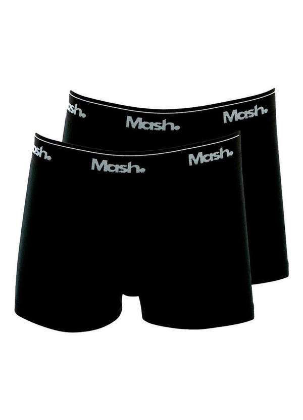 Mash - Kit com 2 Cuecas Infantil Boxer Mash 190.03 Preto