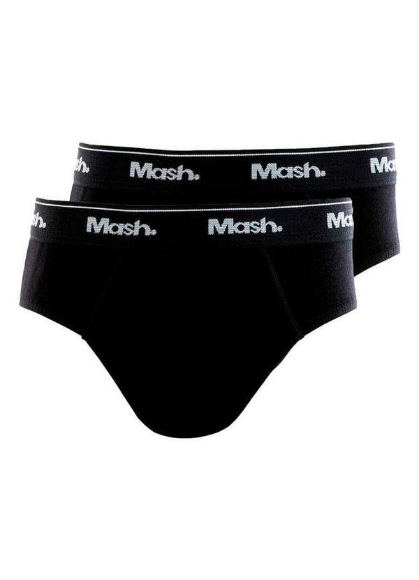 Mash - Kit com 2 Cuecas Infantil Slip Mash 193.01 Preto