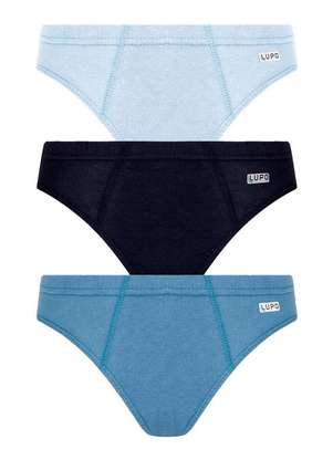 Kit com 3 Cuecas Infantil Slip Lupo 140-089 - LUPO
