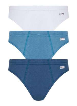 Kit com 3 Cuecas Infantil Slip Lupo 140-089 - LUPO