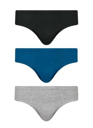 Kit com 3 Cuecas Juvenil Slip Selene 11990-001 - SELENE