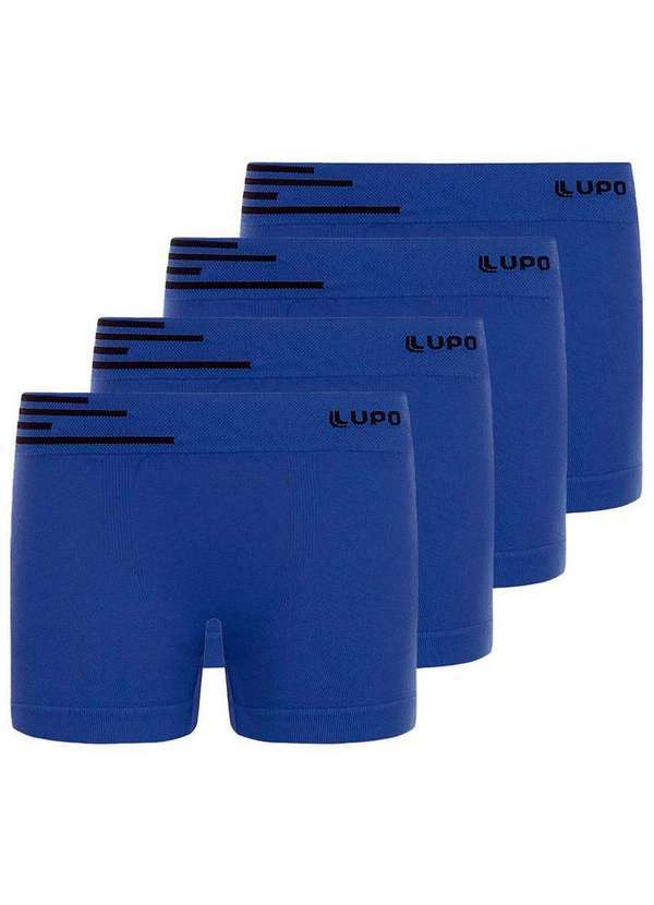 Lupo - Kit com 4 Cuecas Infantil Boxer Lupinho 132-002 Azul