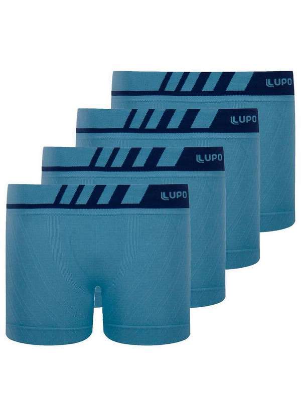 Lupo - Kit com 4 Cuecas Infantil Boxer Lupinho 136-001 Azul