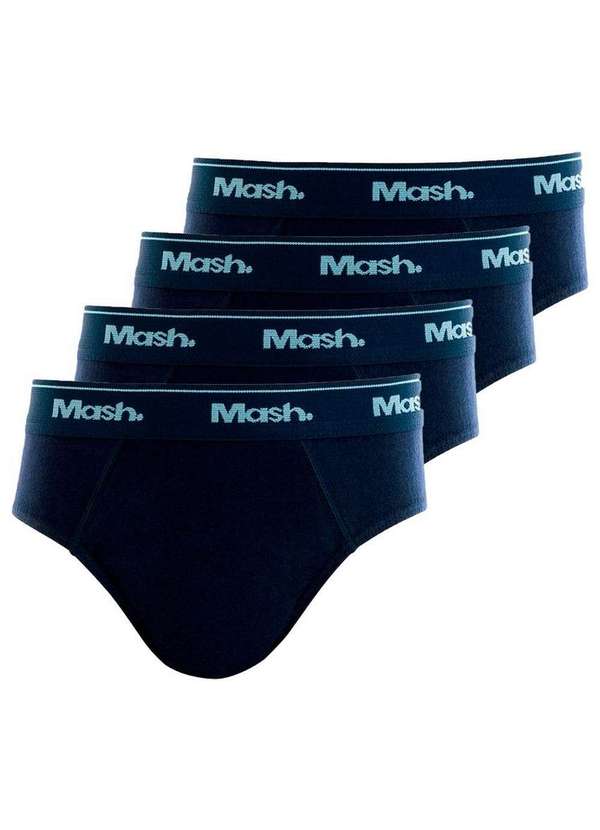 Mash - Kit com 4 Cuecas Infantil Slip Mash 193.01 Marinho