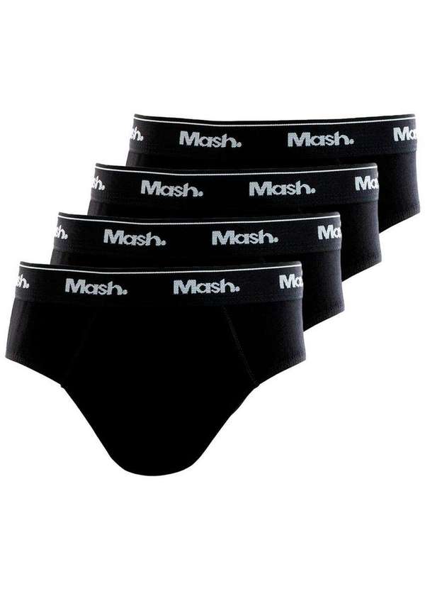 Mash - Kit com 4 Cuecas Infantil Slip Mash 193.01 Preto
