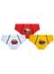 Disney - Kit com 3 Cuecas Infantil Slip Carros Lupo 175-089 0961-Branco-Listrado-Preto - variação: 0956-Branco-Vermelho-Amarelo