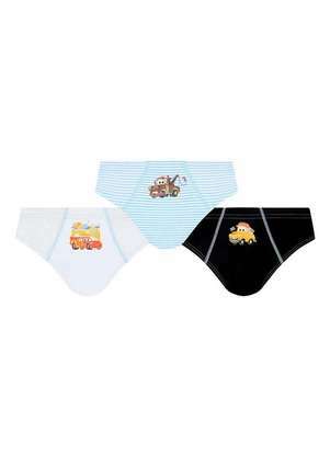 Disney - Kit com 3 Cuecas Infantil Slip Carros Lupo 175-089 - DISNEY
