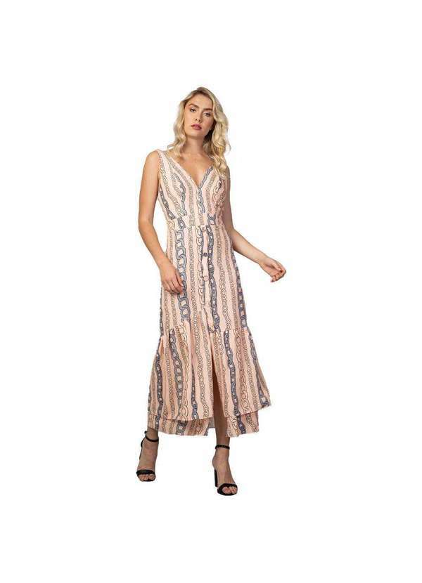 Tng - Vestido Feminino Alça Trançada Rosa