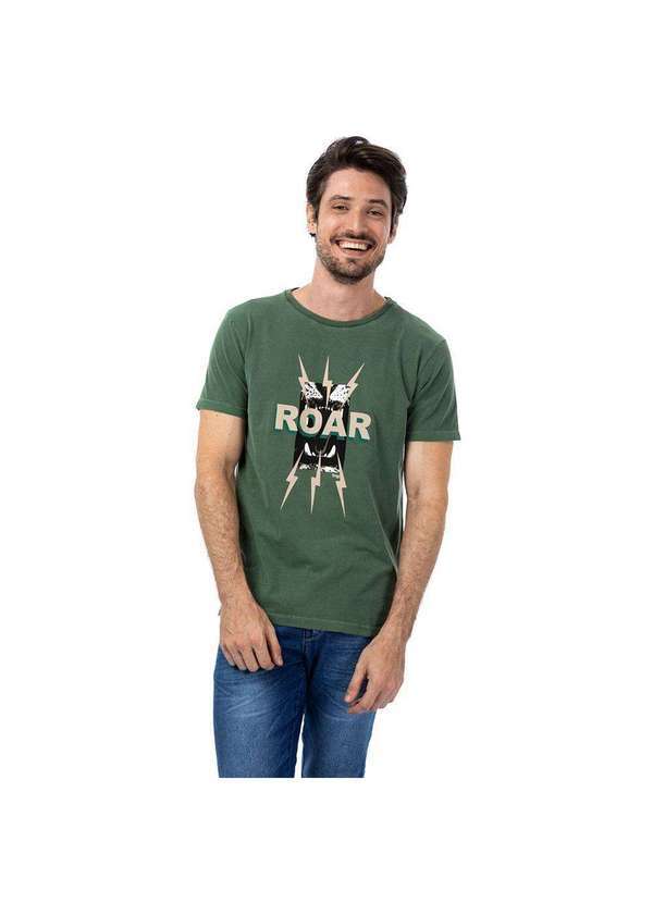 Tng - Camiseta Masculina Careca Roar Verde
