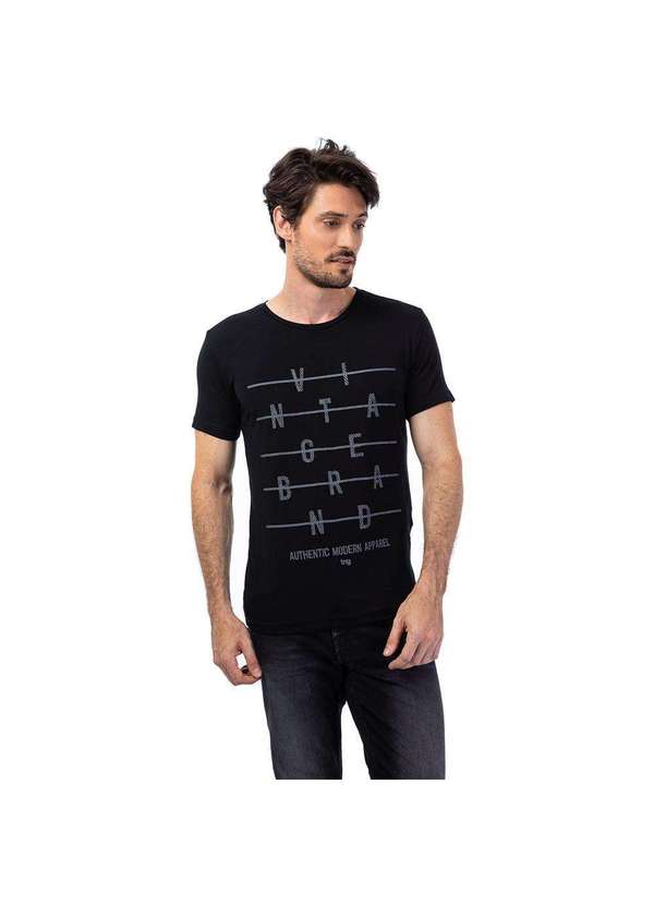 Tng - Camiseta Masculina Vintage Preto
