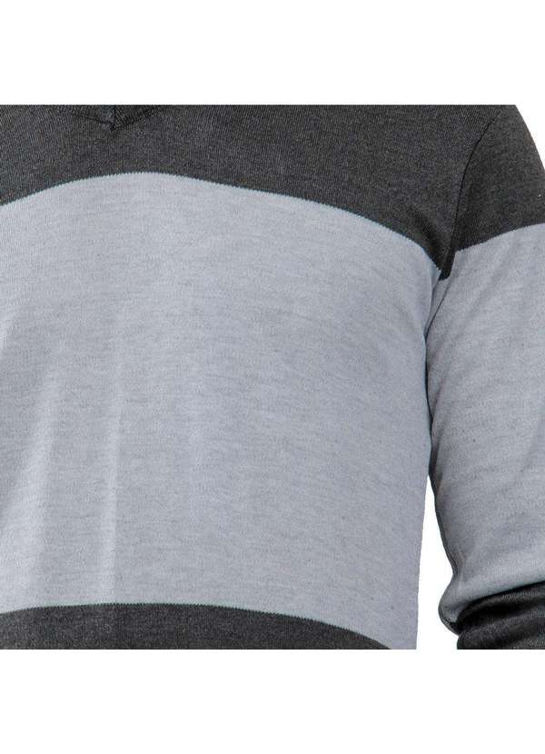 Tng - Suéter Masculino Tricô Gola V Preto 2