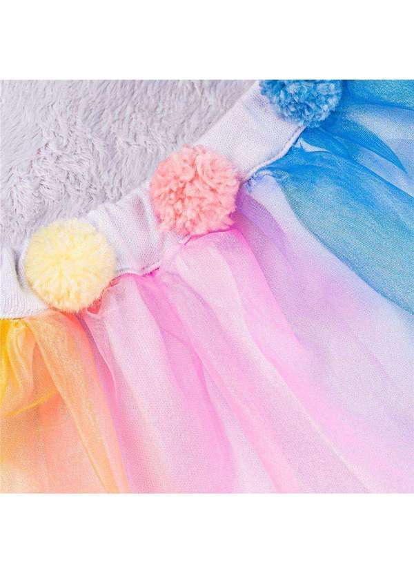 Saia top organza infantil