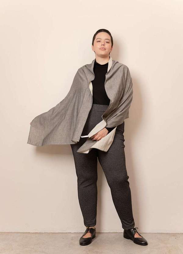 Bold - Echarpe de Algodão Plus Size Cinza 3