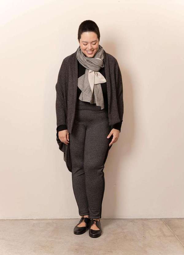 Bold - Echarpe de Algodão Plus Size Cinza 4