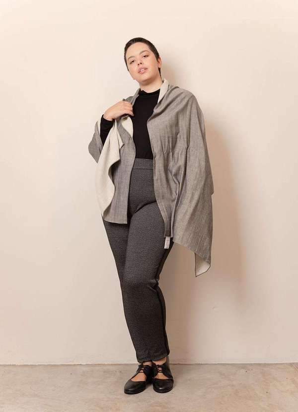 Bold - Echarpe de Algodão Plus Size Cinza 5