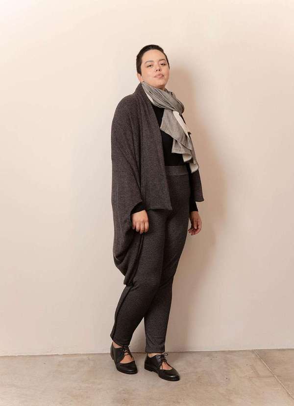 Bold - Echarpe de Algodão Plus Size Cinza 6