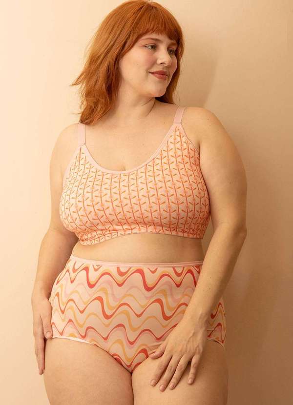 Bold - Calcinha Hot Pants Comfy Softskin Plus Size Laranja