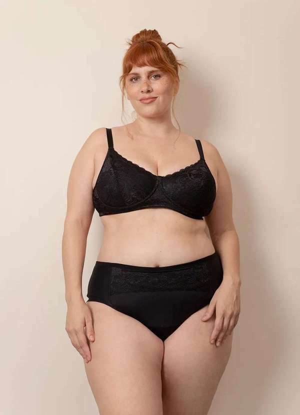 Sizély - Sutiã Renda sem Bojo Plus Size Preto
