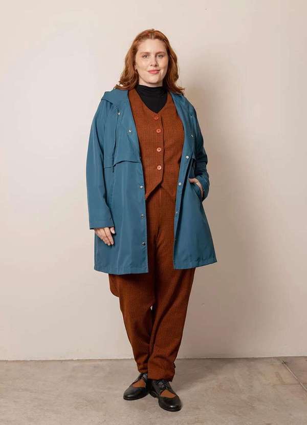 Bold - Colete Alfaiataria Brushed Plus Size Marrom 4