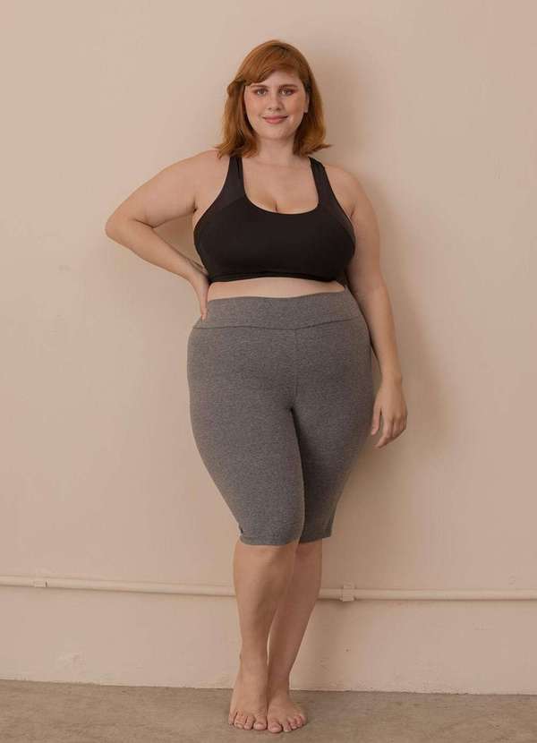 Wee! - Bermuda Ciclista Plus Size Cinza 6