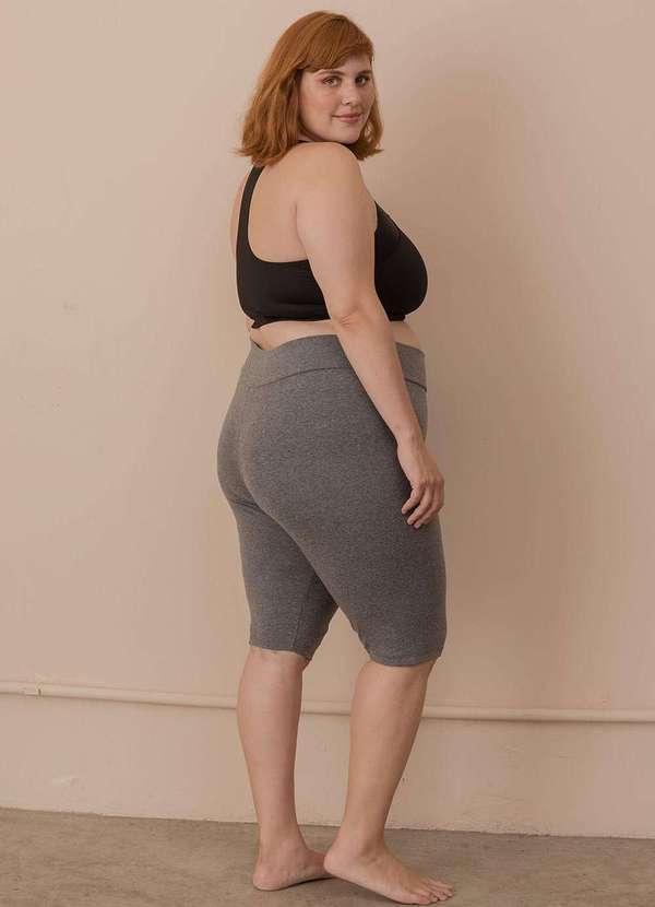 Wee! - Bermuda Ciclista Plus Size Cinza 5