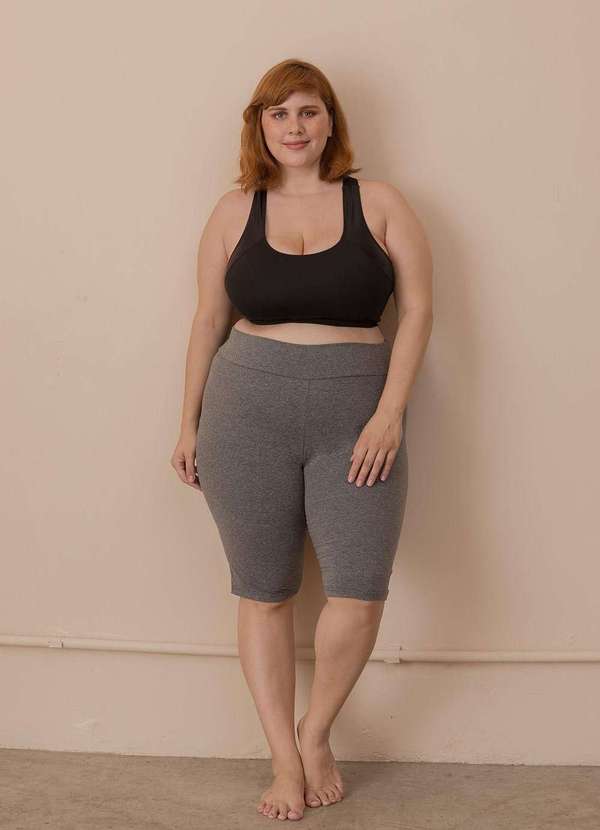 Wee! - Bermuda Ciclista Plus Size Cinza 4