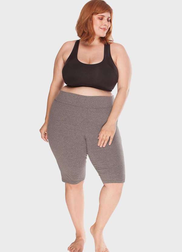 Wee! - Bermuda Ciclista Plus Size Cinza 2