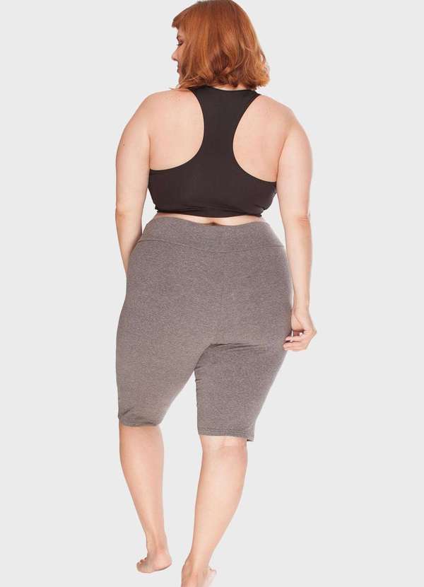 Wee! - Bermuda Ciclista Plus Size Cinza