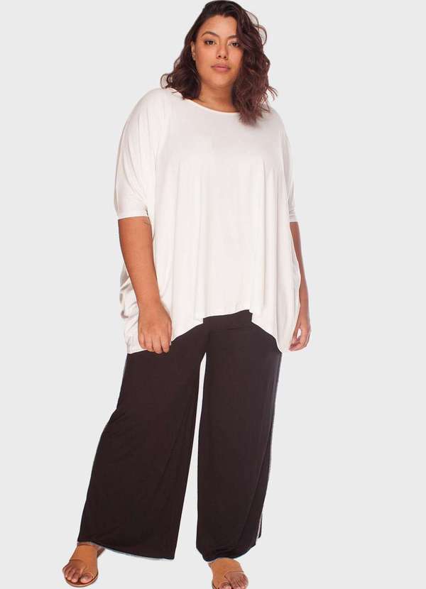 Bold - Blusa Ampla Plus Size Branco