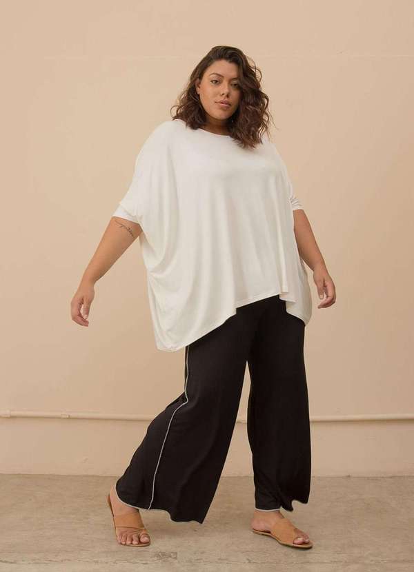 Bold - Blusa Ampla Plus Size Branco 7