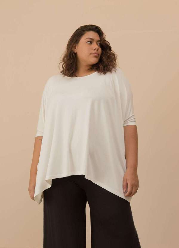 Bold - Blusa Ampla Plus Size Branco 3