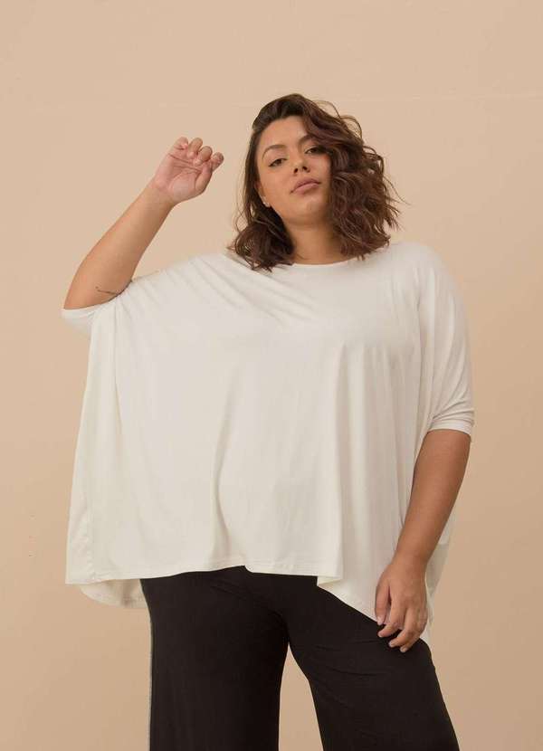 Bold - Blusa Ampla Plus Size Branco 2