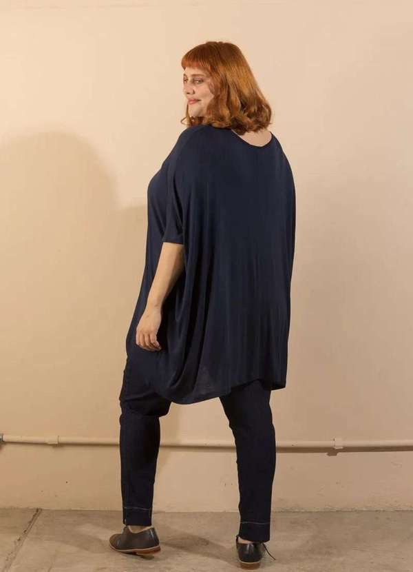 Bold - Blusa Ampla Tecido Ultra Leve Plus Size Azul 2